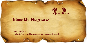 Németh Magnusz névjegykártya