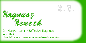 magnusz nemeth business card